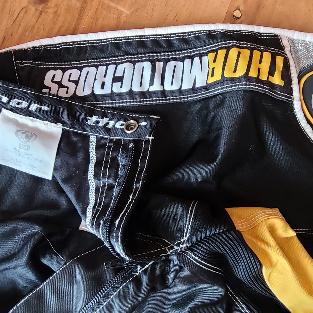 Thor Motocross Black and Yellow Pants